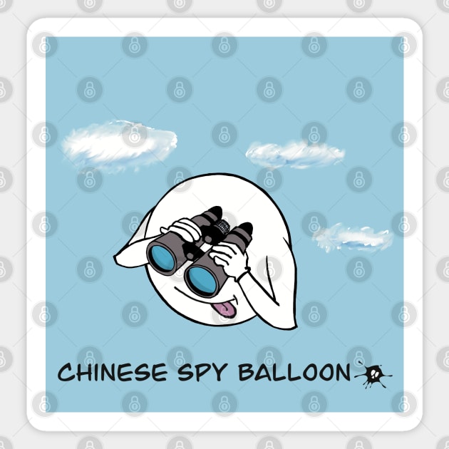 Chinese Spy Balloon Over Montana Sticker by SpookySkulls